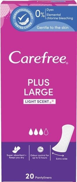 Прокладки щоденні Carefree Plus Large гігієнічні, 20 шт