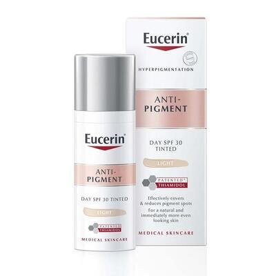 Крем для обличчя Eucerin Anti-Pigment SPF30 денний депігментуючий з тонуючим ефектом відтінок світлий (98352), 50 мл