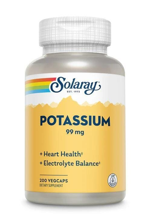 Калій Solaray Potassium 99 мг, 200 рослинних капсул