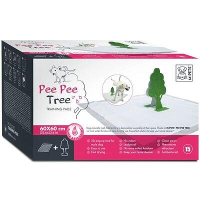 Пелюшки M-Pets Pee Pee Tree Training Pads для привчання до туалету з деревцем для собак, 60х60 см, 15 штук
