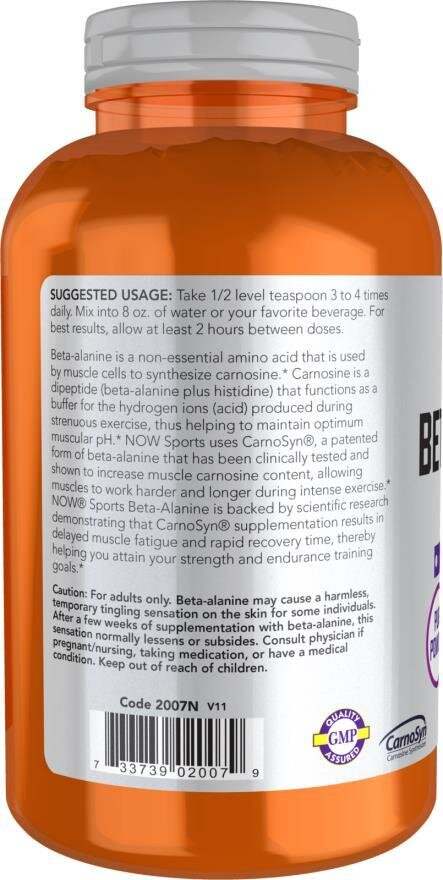 Бета-аланін NOW Sports Beta-Alanine порошок, 500 г