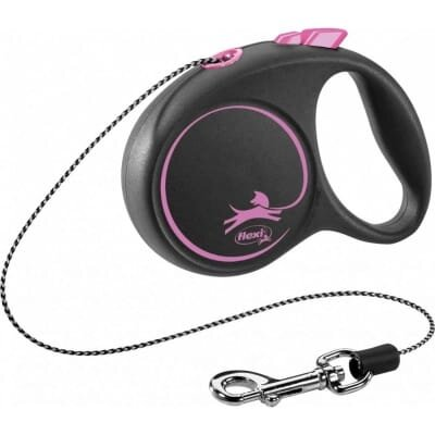 Повідець-рулетка для собак Flexi Black Design 033234 з тросом XS, 3 м