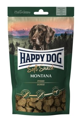 Ласощі м'які Happy Dog Soft Snack Montana для собак зі смаком конини та картоплі, 100 г, 60689