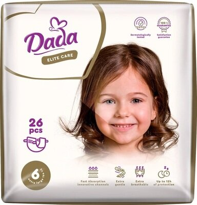 Підгузки Dada Elite Care Extra large дитячі, розмір 6, 16+ кг, 26 шт