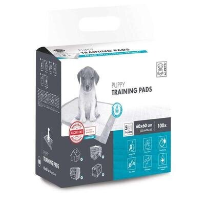 Пелюшки M-Pets Puppy Training Pads для привчання цуценят до туалету, розмір 60х60 см, 100 штук