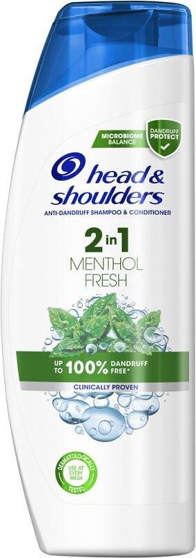 Шампунь і бальзам-ополіскувач Head & Shoulders 2 в 1 Свіжість ментолу проти лупи, 360 мл