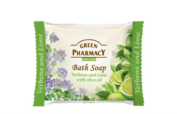 Мило тверде Green Pharmacy Вербена та лайм з оливковою олією, 100 г