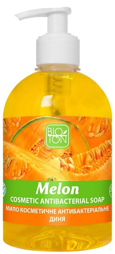 Мило рідке Bioton Cosmetics Диня антибактеріальна косметичне, з дозатором 500 мл