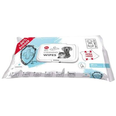 Серветки вологі M-Pets Pet Cleaning Wipes Anti-Bacterial антибактеріальні для собак і котів будь-якого віку, 30 штук