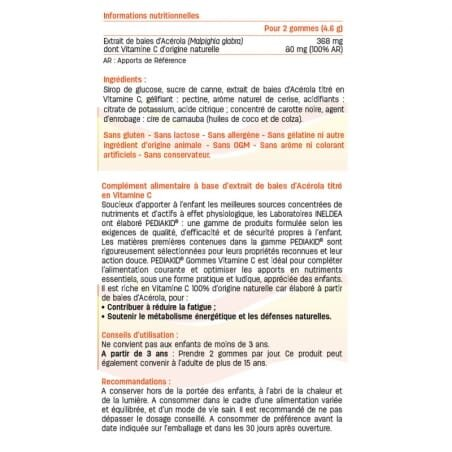 Педіакід PEDIAKID Gommes Vitamine C Ведмежуйки Вітамін С жувльні пастилки №60