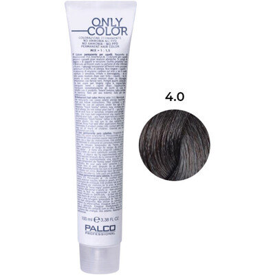 Крем-фарба для волосся Palco Professional Only Color безаміачна № 4.0 середньо-коричневий, 100 мл