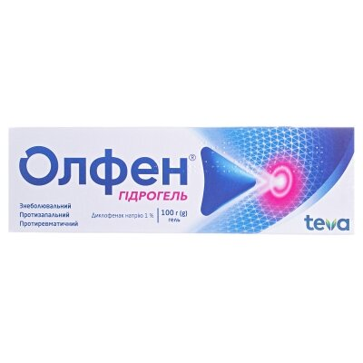 Олфен гідрогель гель 1 % по 50 г у тубах