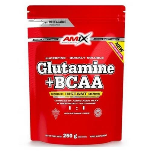 Амінокислоти Amix Nutrition L-Glutamine + BCAA 5000 мг, манго, 250 г