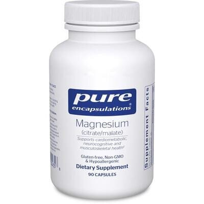 Магній Pure Encapsulations Magnesium (citrate/malate), 90 капсул