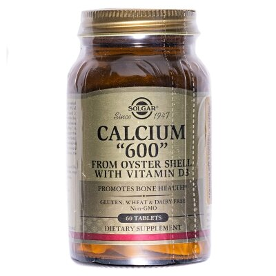 Кальцій з устричної шкаралупи Solgar Calcium 600 (from Oyster Shell with Vitamin D3) таблетки №60