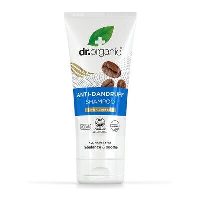 Шампунь для волосся Dr. Organic з кавовими зернами проти лупи, 200 мл