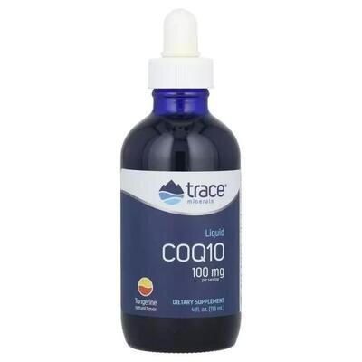 Коензим Q10 Trace Minerals Liquid CoQ10 100 мг зі смаком мандарину у краплях, 118 мл