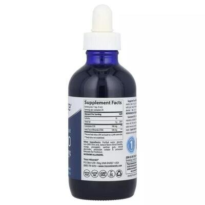 Коензим Q10 Trace Minerals Liquid CoQ10 100 мг зі смаком мандарину у краплях, 118 мл