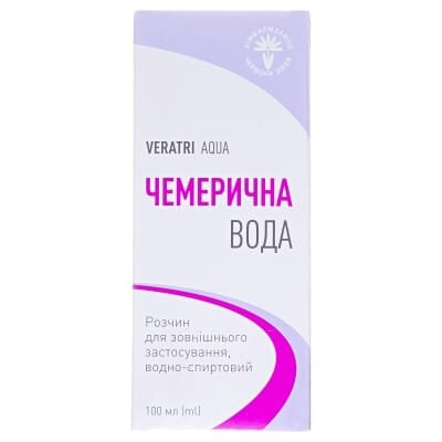 Чемерична вода розчин д/зовн. заст., вод.-спирт. по 100 мл у флак. (бан.)
