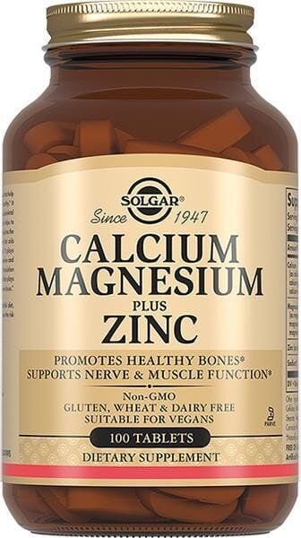 Кальцій, магній плюс цинк Solgar Calcium Magnesium Plus Zinc таблетки №100