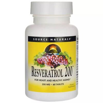 Ресвератрол Source Naturals Resveratrol 200 мг таблетки №60