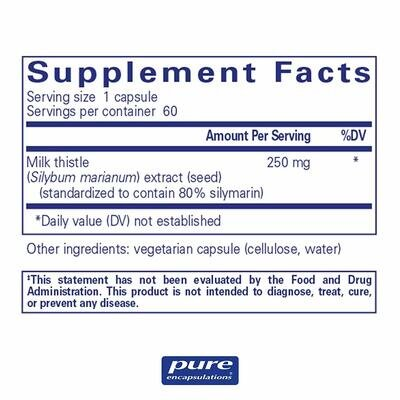 Силімарин Pure Encapsulations Silymarin, 60 капсул
