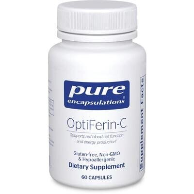 Залізо Pure Encapsulations OptiFerin-C, 60 капсул