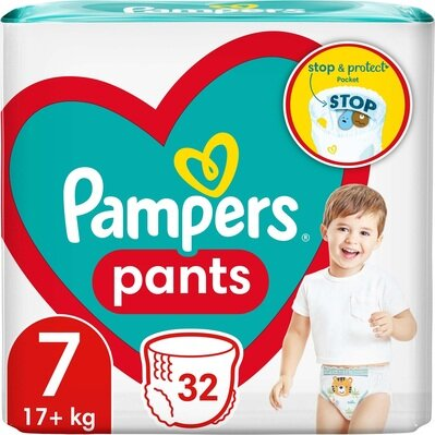 Підгузки-трусики Pampers Pants Giant Plus дитячі розмір 7, 17+ кг, 32 шт