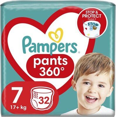 Підгузки-трусики Pampers Pants Giant Plus дитячі розмір 7, 17+ кг, 32 шт