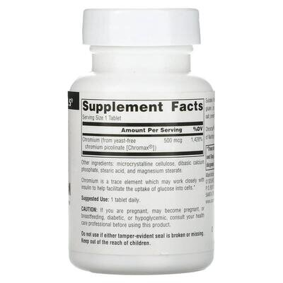 Хром піколінат Source Naturals Ultra Chromium Picolinate 500 мкг, 120 таблеток