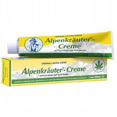 Крем Lacure Alpenkrauter Creme для суглобів з екстрактом конопель і лікарських трав, 200 мл