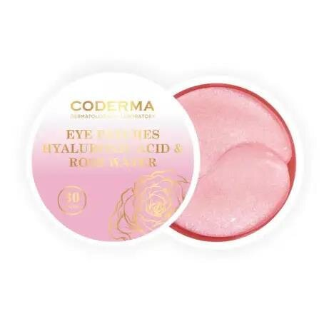 Патчі під очі Coderma з гіалуроновою кислотою та трояндовою водою, 60 штук