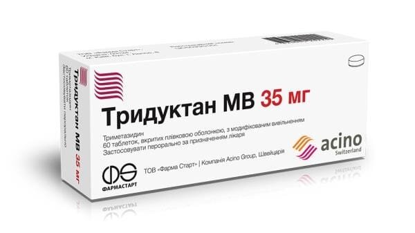 Тридуктан МВ таблетки, в/плів. обол., з модиф. вивіл. по 35 мг №60 (20х3)