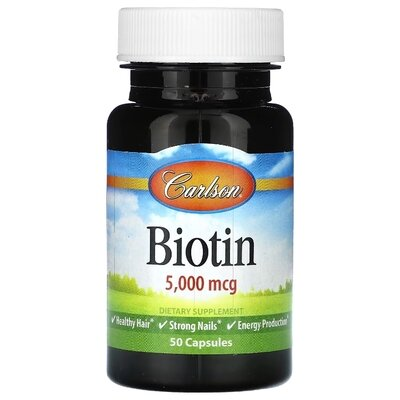 Біотин Carlson Labs Biotin 5000 мкг капсули №50