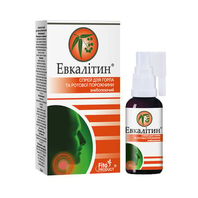 Евкалітін спрей для горла знеболюючий по 30 мл у флак. з розпорош.