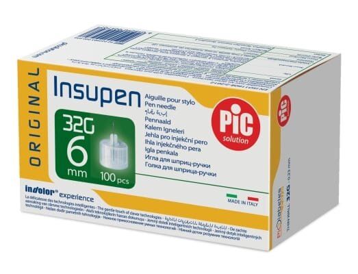 Голка для шприц-ручки Insupen G32 (0,23 х 6 мм), 100 штук