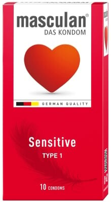 Презервативи Masculan Sensitive тип 1 ніжний, 10 штук