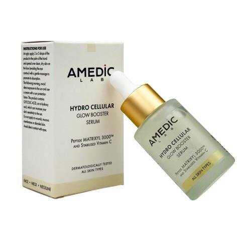 Сироватка для обличчя Amedic Hydro Cellular Glow Booster Serum Інтенсивна для сяяння шкіри з вітаміном С та пептидами, 30 мл