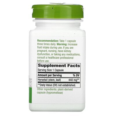 Хвоща польового трава Nature's Way Horsetail Grass 440 мг, 100 капсул