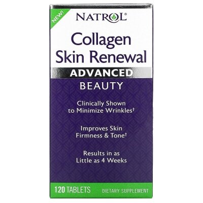 Колаген Natrol Collagen Skin Renewal, 120 таблеток
