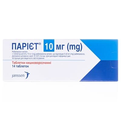 Парієт таблетки киш./розч. по 10 мг №14