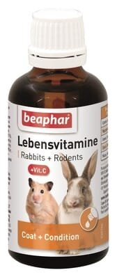 Мультивітамінна добавка Beaphar Lebensvitamine для гризунів та кроликів, 50 мл