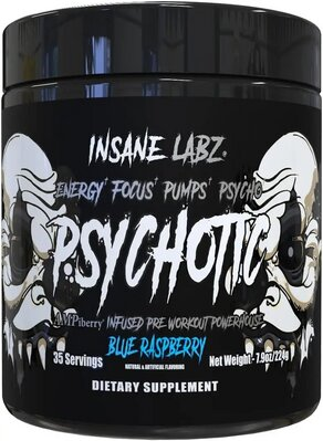 Передтренерувальний комплекс Insane Labz Psychotic Блакитна малина, 247 г