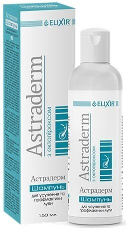 Шампунь Elixir Astraderm з октопіроксом для усунення та профілактики лупи, 150 мл