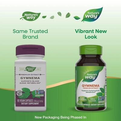 Джімнема Nature's Way Gymnema 500 мг, 60 капсул