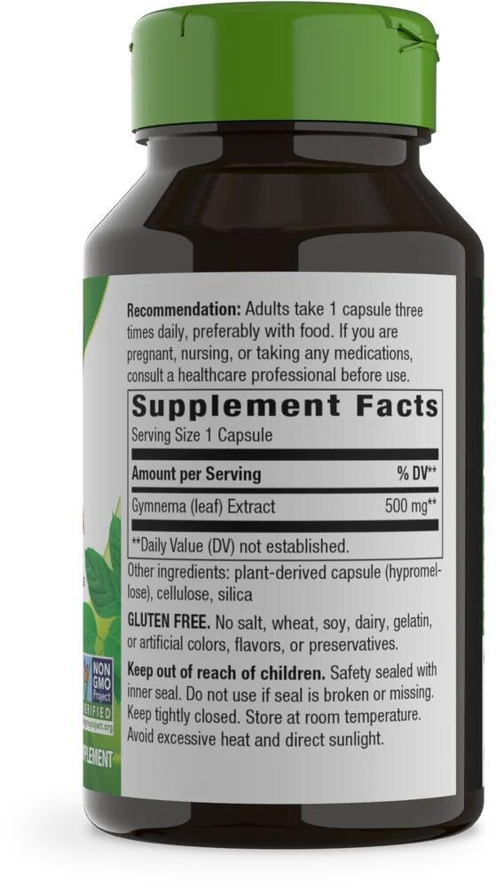 Джімнема Nature's Way Gymnema 500 мг, 60 капсул