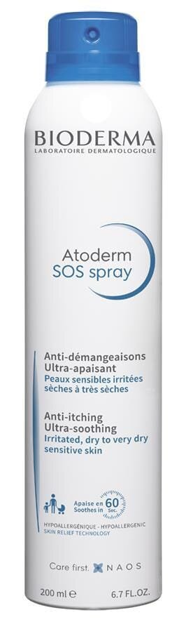 Спрей Bioderma Atoderm SOS для обличчя та тіла для сухої та дуже сухої шкіри, 200 мл