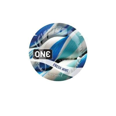 Презерватив ONE Flavor Waves Fresh Mint Blue, 1 штука