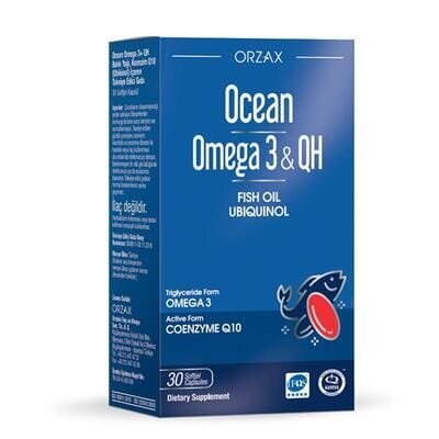 Омега-3 + QH риб’яче масло з коензимом Q10 Orzax Ocean Omega-3 & QH, 30 капсул