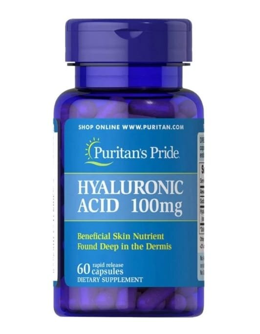 Гіалуронова кислота Puritan's Pride Hyaluronic Acid 100 мг, 60 капсул